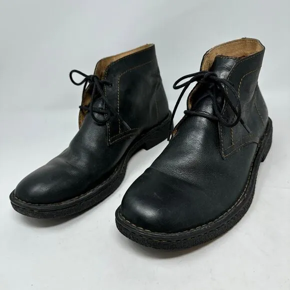 Born Harrison Chukka Boots Lace-Up Black Leather