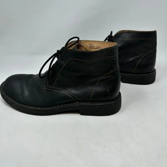 Born Harrison Chukka Boots Lace-Up Black Leather