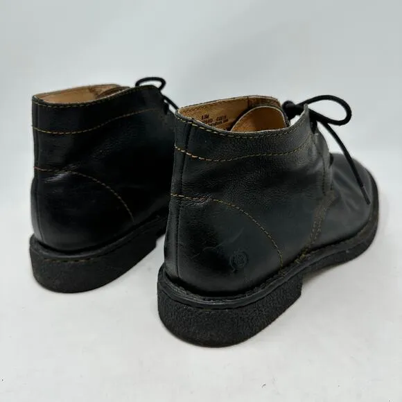 Born Harrison Chukka Boots Lace-Up Black Leather