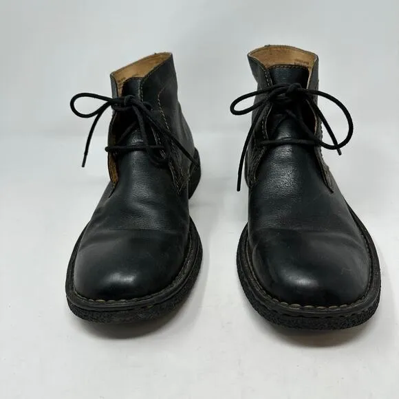 Born Harrison Chukka Boots Lace-Up Black Leather