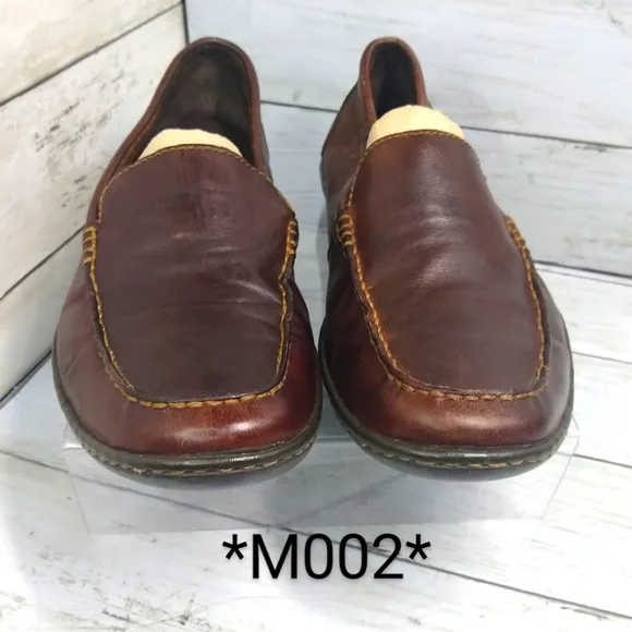 Born Men's 8M Brown Handcrafted Leather SlipOn Loafers