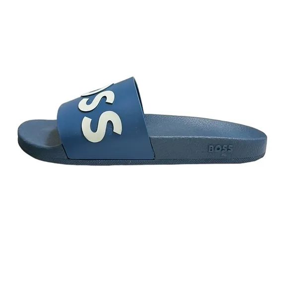 Boss Blue Slide Sandals Men’s Size 42
