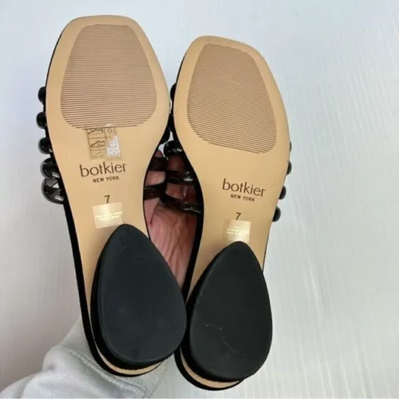 botkier womens black clear jelly Yani slide on sandals size 7