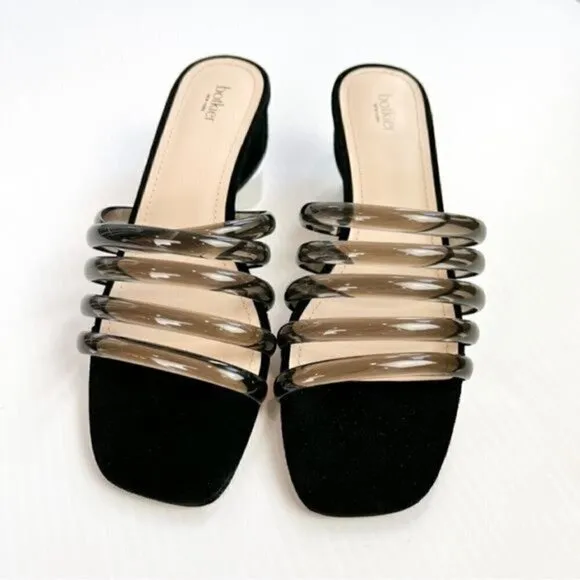 botkier womens black clear jelly Yani slide on sandals size 7
