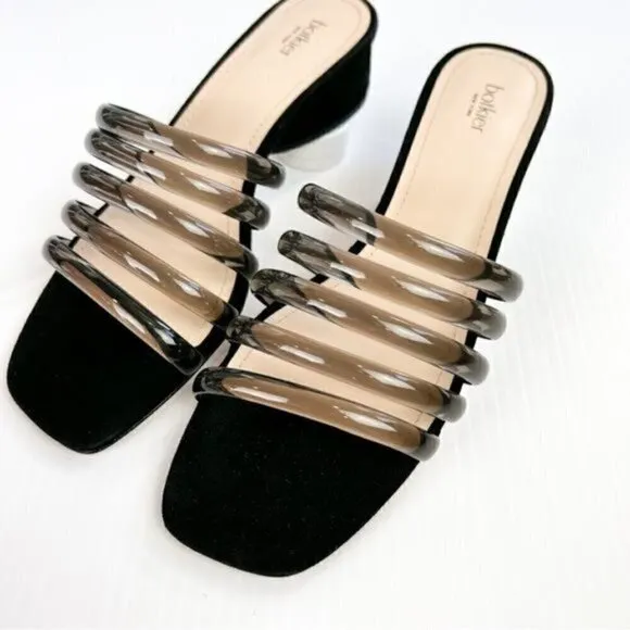 botkier womens black clear jelly Yani slide on sandals size 7