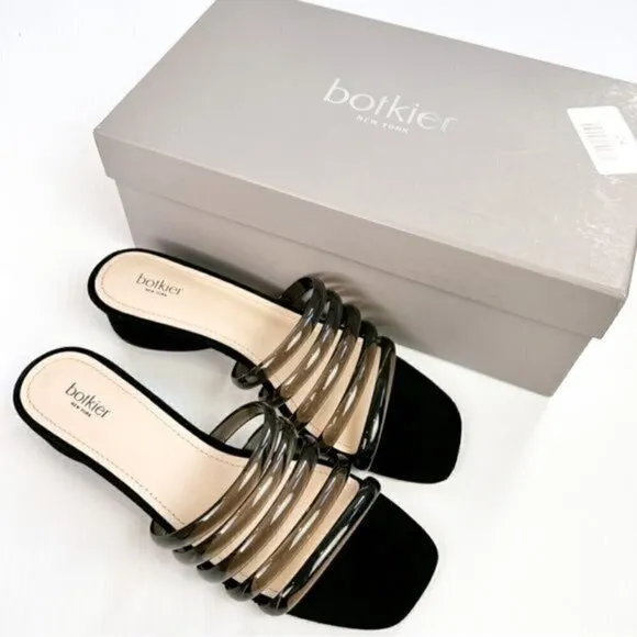 botkier womens black clear jelly Yani slide on sandals size 7
