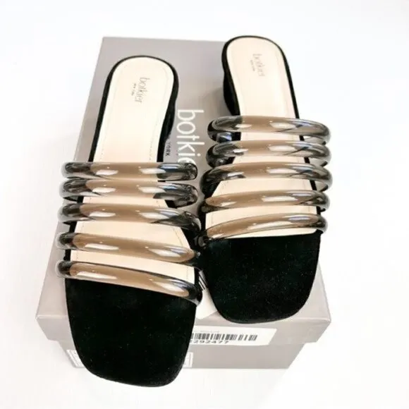botkier womens black clear jelly Yani slide on sandals size 7
