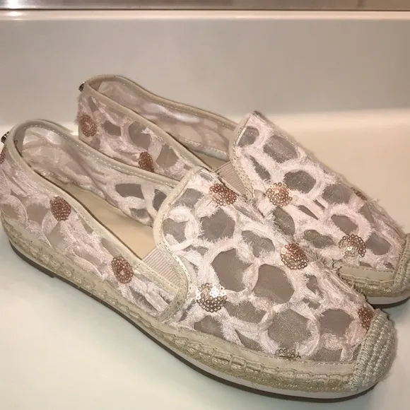 Botkier Women’s Sara Floral Lace Sequin Espadrille Flats