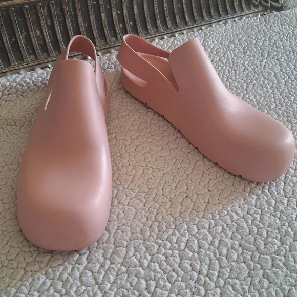 BOTTEGA VENETA Rubber Puddle Slingback Sandals In Pink EU 39 US 9 Org $990