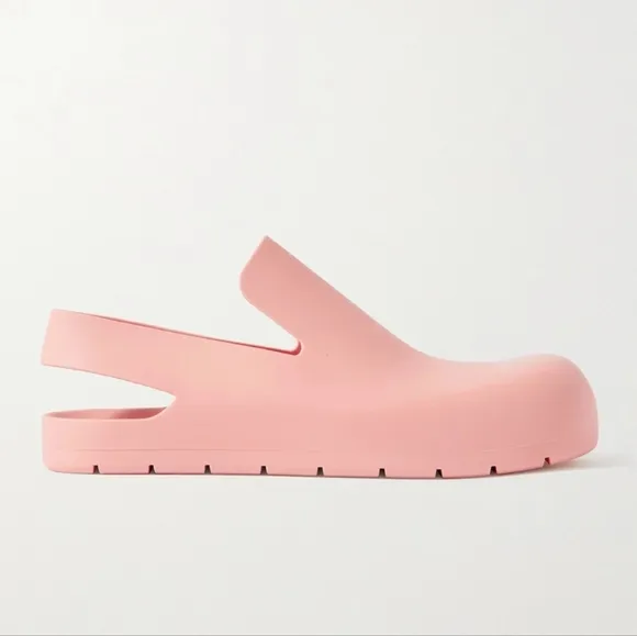 BOTTEGA VENETA Rubber Puddle Slingback Sandals In Pink EU 39 US 9 Org $990