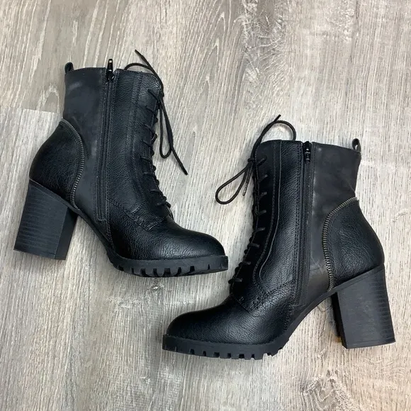 Brand New High Heel Black Boots Size 9.5
