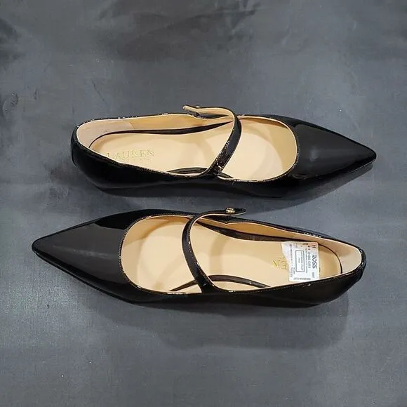 BRAND NEW LAUREN RALPH LAUREN LONDYN PATENT LEATHER MARY JANE BALLET FLATS