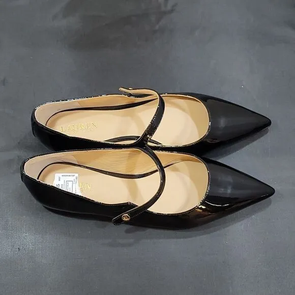 BRAND NEW LAUREN RALPH LAUREN LONDYN PATENT LEATHER MARY JANE BALLET FLATS
