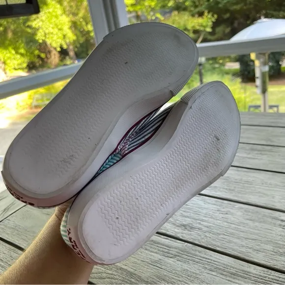 Brooks Brothers   Sperry Striped Slip-On Shoes with Logo Mens 8 Womens 9.5