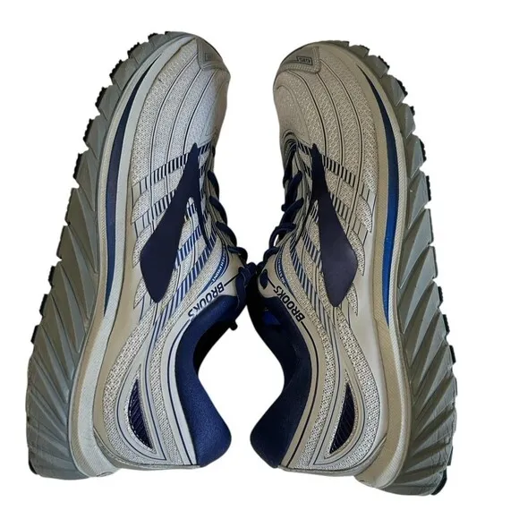 BROOKS GLYCERIN 15 Mens Gray Blue Running Jogging Outdoor Sneakers US 12D