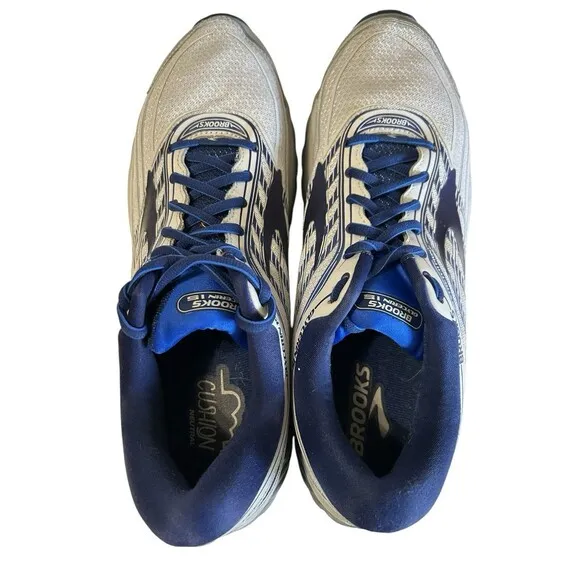 BROOKS GLYCERIN 15 Mens Gray Blue Running Jogging Outdoor Sneakers US 12D