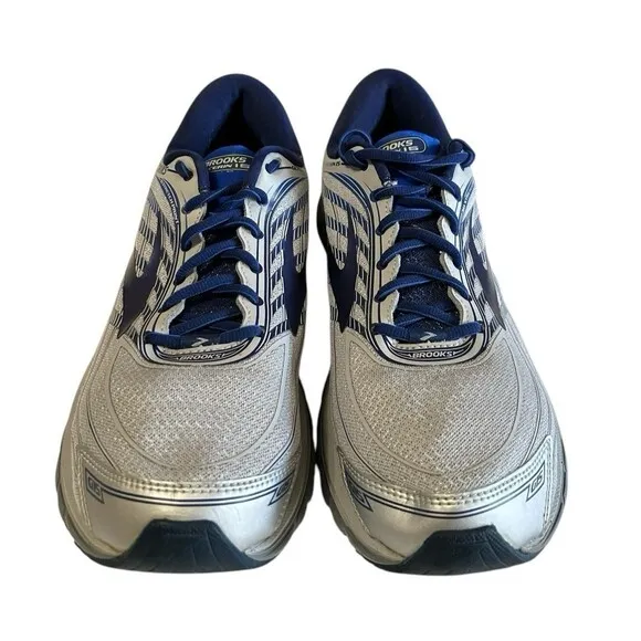 BROOKS GLYCERIN 15 Mens Gray Blue Running Jogging Outdoor Sneakers US 12D