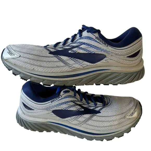 BROOKS GLYCERIN 15 Mens Gray Blue Running Jogging Outdoor Sneakers US 12D