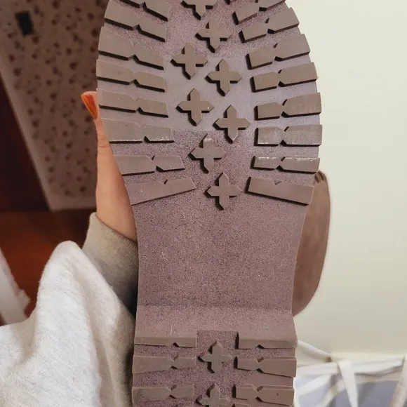 Brown Lace up Combat Boots