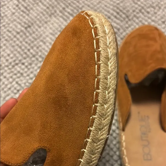 Brown Suede Slip-On Loafers with Rounded Toe