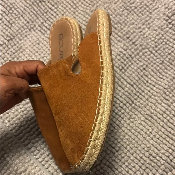 Brown Suede Slip-On Loafers with Rounded Toe