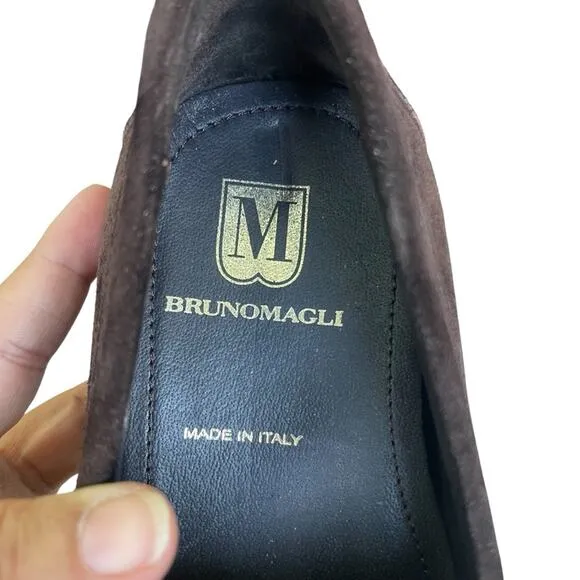 Bruno Magli Pete Suede Slip On Loafers Brown Size 8M