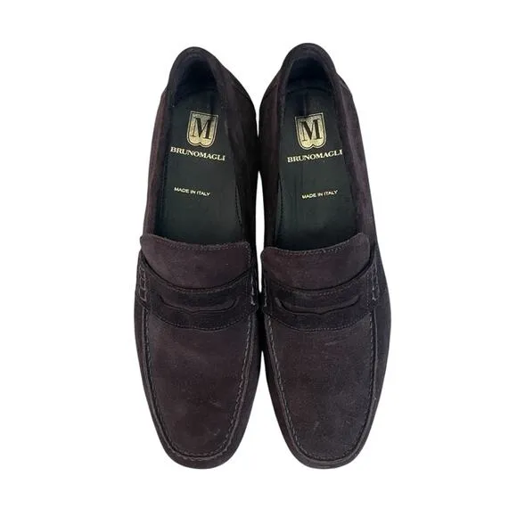Bruno Magli Pete Suede Slip On Loafers Brown Size 8M