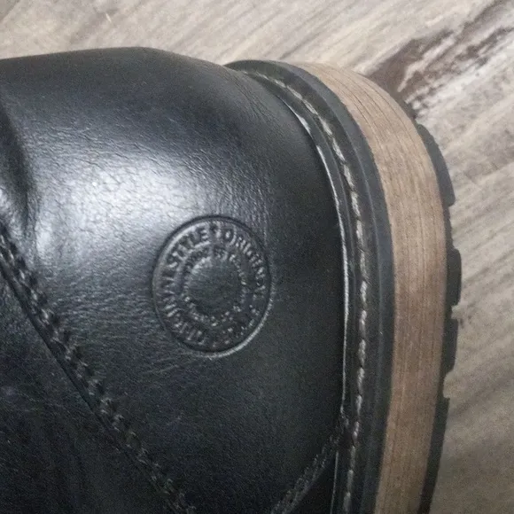 BullBoxer B-52 Men's Lace Up Black &amp; Gray Datails Boots Size 11