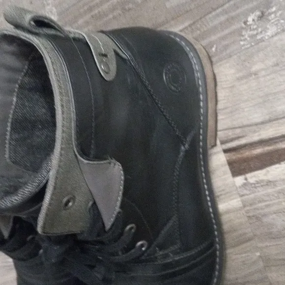 BullBoxer B-52 Men's Lace Up Black &amp; Gray Datails Boots Size 11