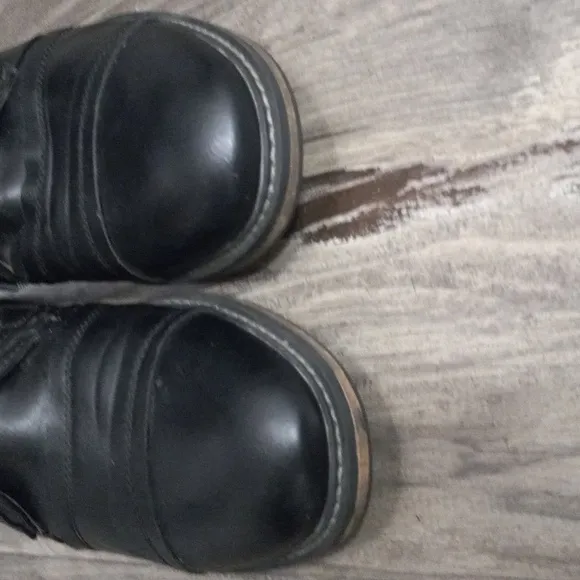 BullBoxer B-52 Men's Lace Up Black &amp; Gray Datails Boots Size 11