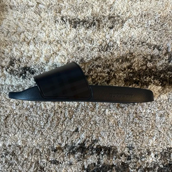 Burberry Check Slides for Men Limited Dark Blue