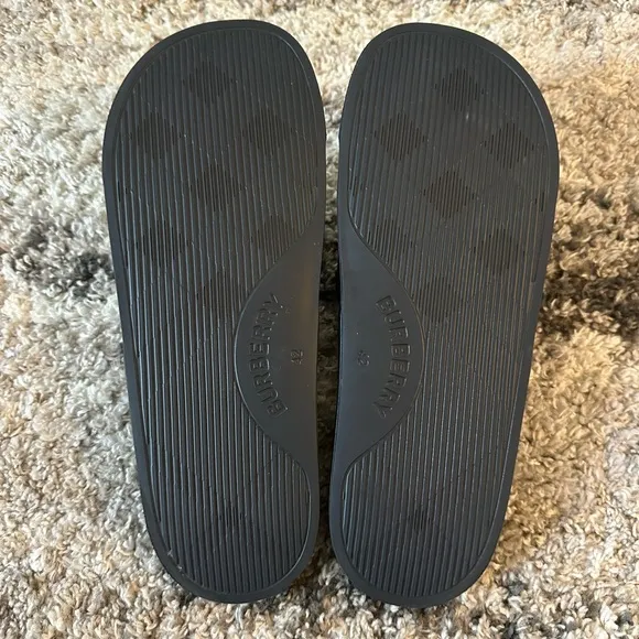 Burberry Check Slides for Men Limited Dark Blue