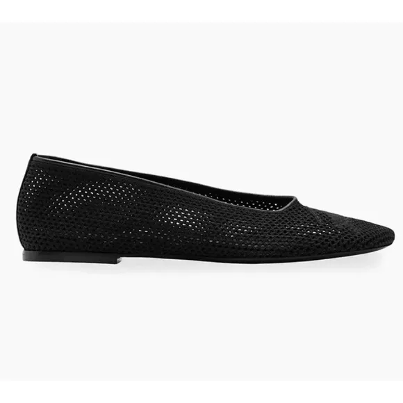 Burberry Mesh Ballerina Flats size 6.5 EU 37 Black Mesh Ballet Flats