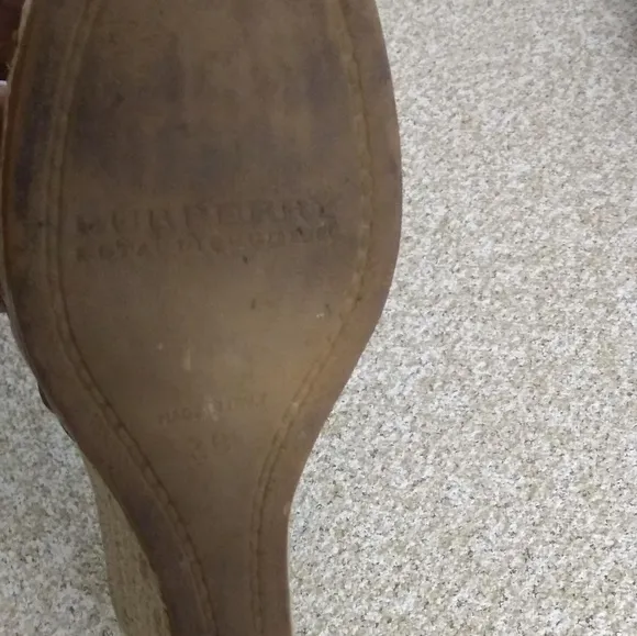 Burberry Novacheck Slide Wedge Sandals