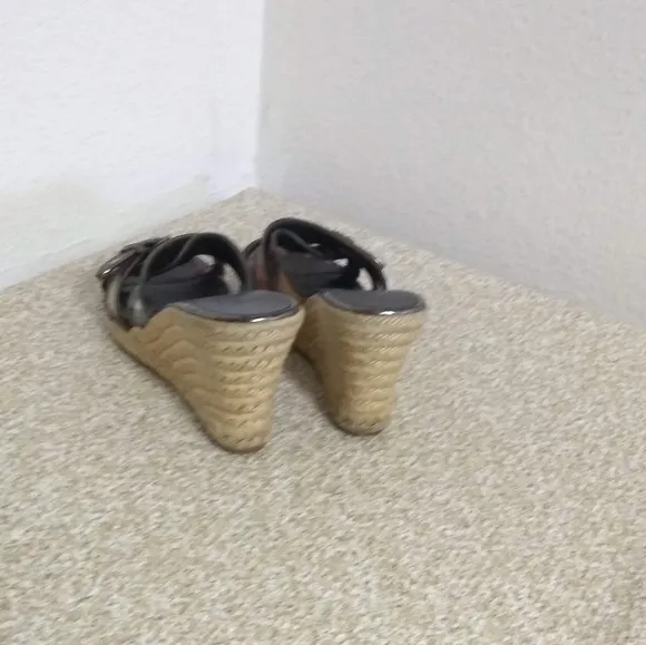 Burberry Novacheck Slide Wedge Sandals
