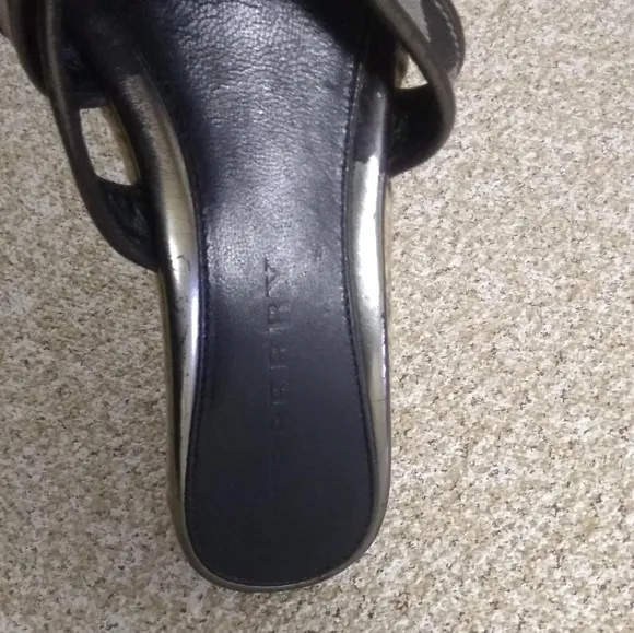 Burberry Novacheck Slide Wedge Sandals