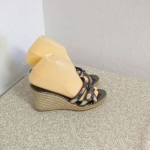 Burberry Novacheck Slide Wedge Sandals