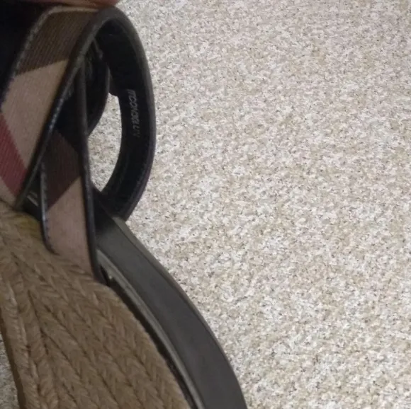 Burberry Novacheck Slide Wedge Sandals
