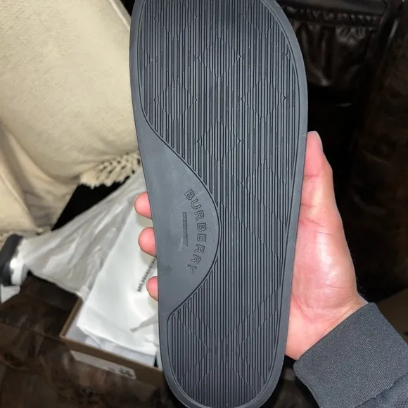 Burberry Plaid Slide Sandals