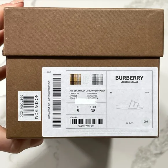 Burberry Pool Slide Women's Green 38