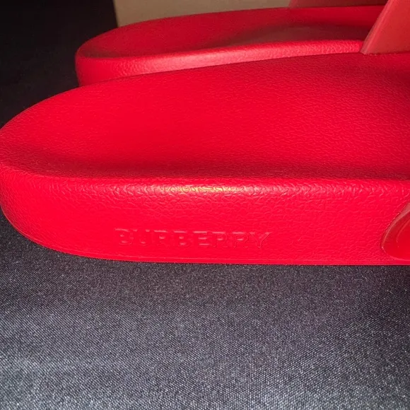 Burberry Red Slides Men’s Size 8