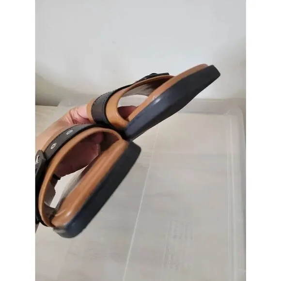By Anthropologie Buckle Slide Sandals 40 NWOB