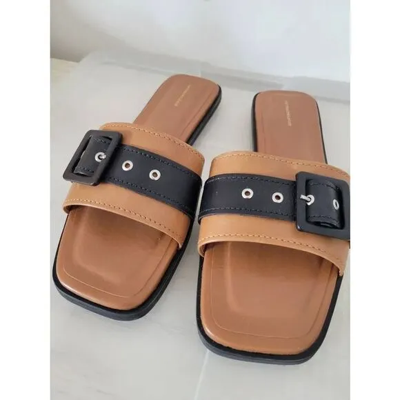 By Anthropologie Buckle Slide Sandals 40 NWOB