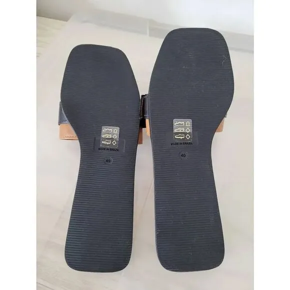 By Anthropologie Buckle Slide Sandals 40 NWOB
