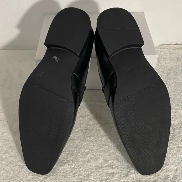 Calvin Klein Bartley Bit Diamond Black Leather Loafers Men’s Size 12