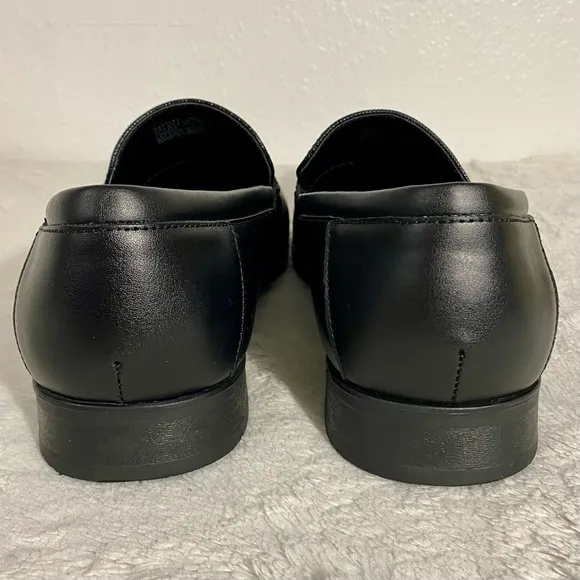 Calvin Klein Bartley Bit Diamond Black Leather Loafers Men’s Size 12