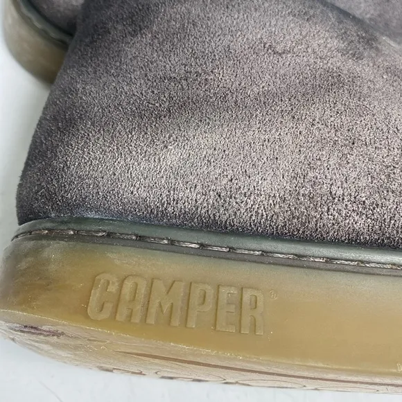 Camper Gray Suede Lace-Up Ankle Boot Shoes
