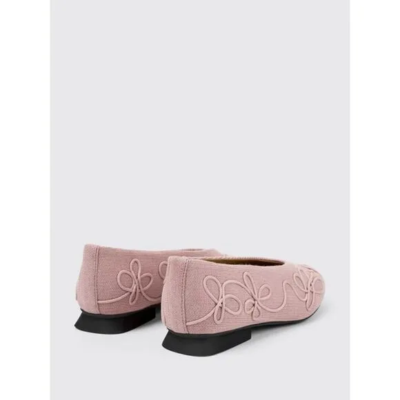 Camper Twins K201672002 Embroidered Flats Women Pink Ballet &amp; Dance