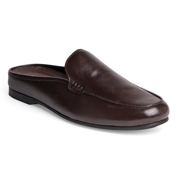 Carlos Santana Planeo Dress Slides Dark Chocolate Leather Slides- Size 10