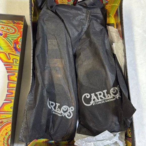 Carlos Santana Planeo Dress Slides Dark Chocolate Leather Slides- Size 10